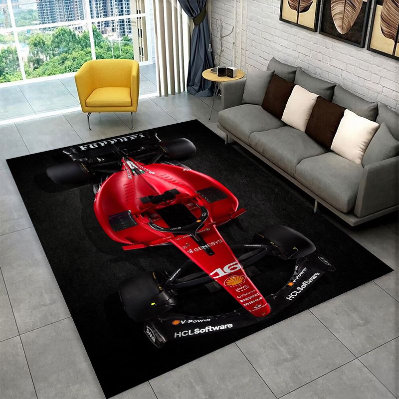 Kids Outdoor Flooring - 레트로 F-Ferrarii 레이싱 카 모토 논슬립