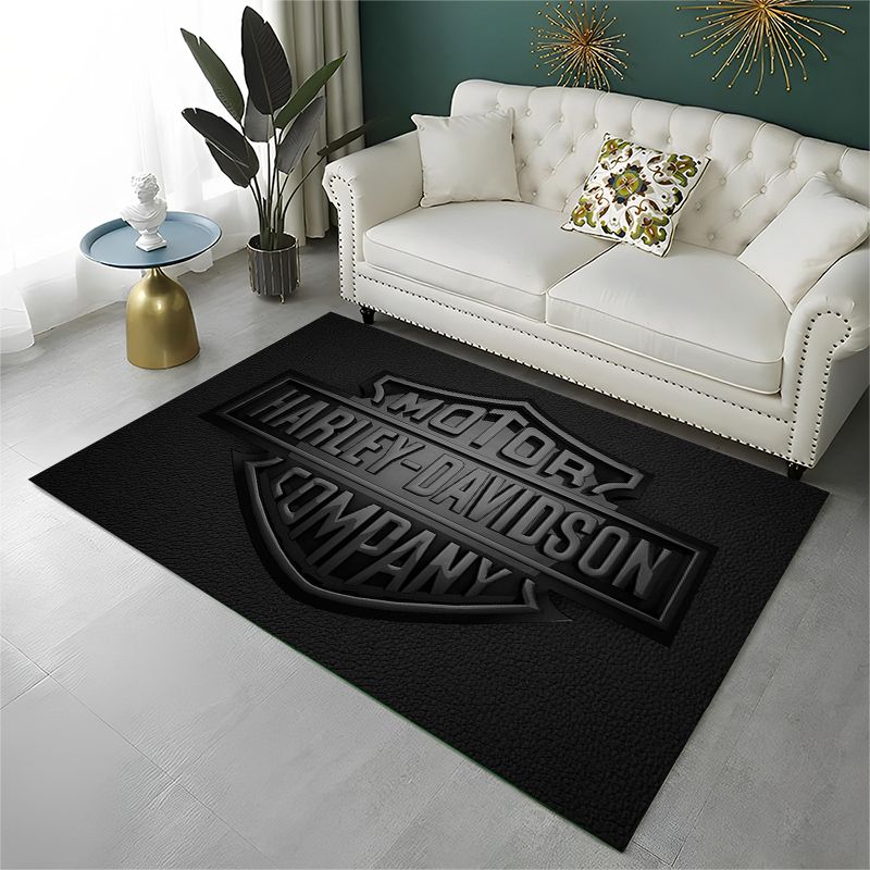 Kids Outdoor Flooring - 레트로 H-Harleys 레이싱 모토 논슬립 러그(거실,