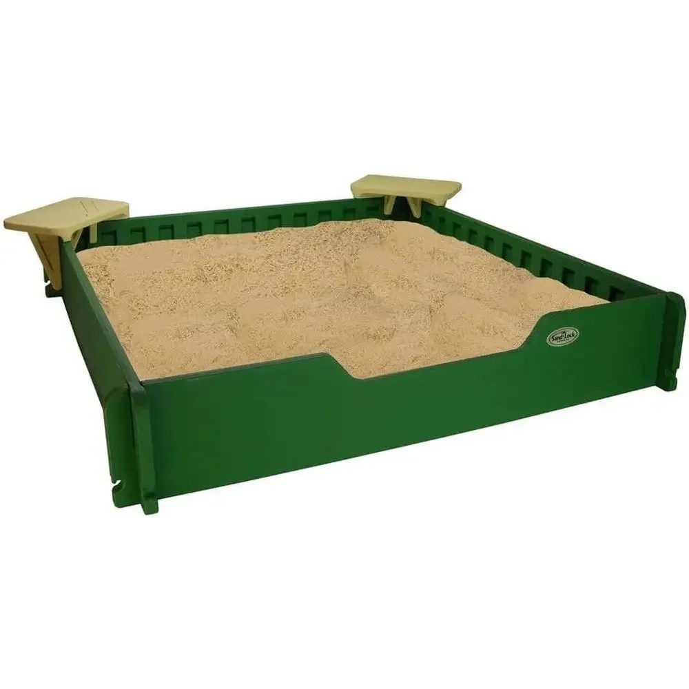 Kids Outdoor Sandbox - 5x5 샌드락 플라스틱 모래놀이터 또는 어린이