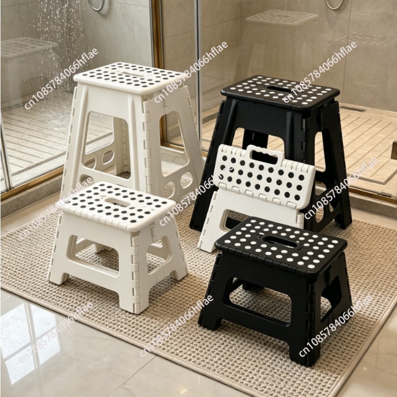 Kids Outdoor Seating - 두꺼운 플라스틱 접이식 스툴, 성인 및