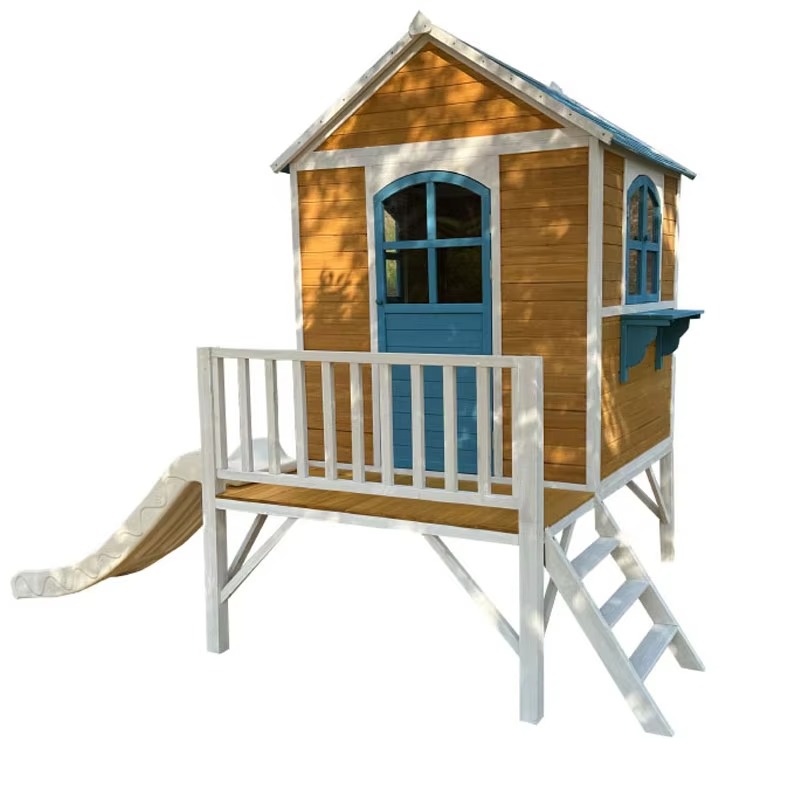 Kids Outdoor Wooden Playhouse - 현대식 2층 어린이용 목재 야외 놀이집