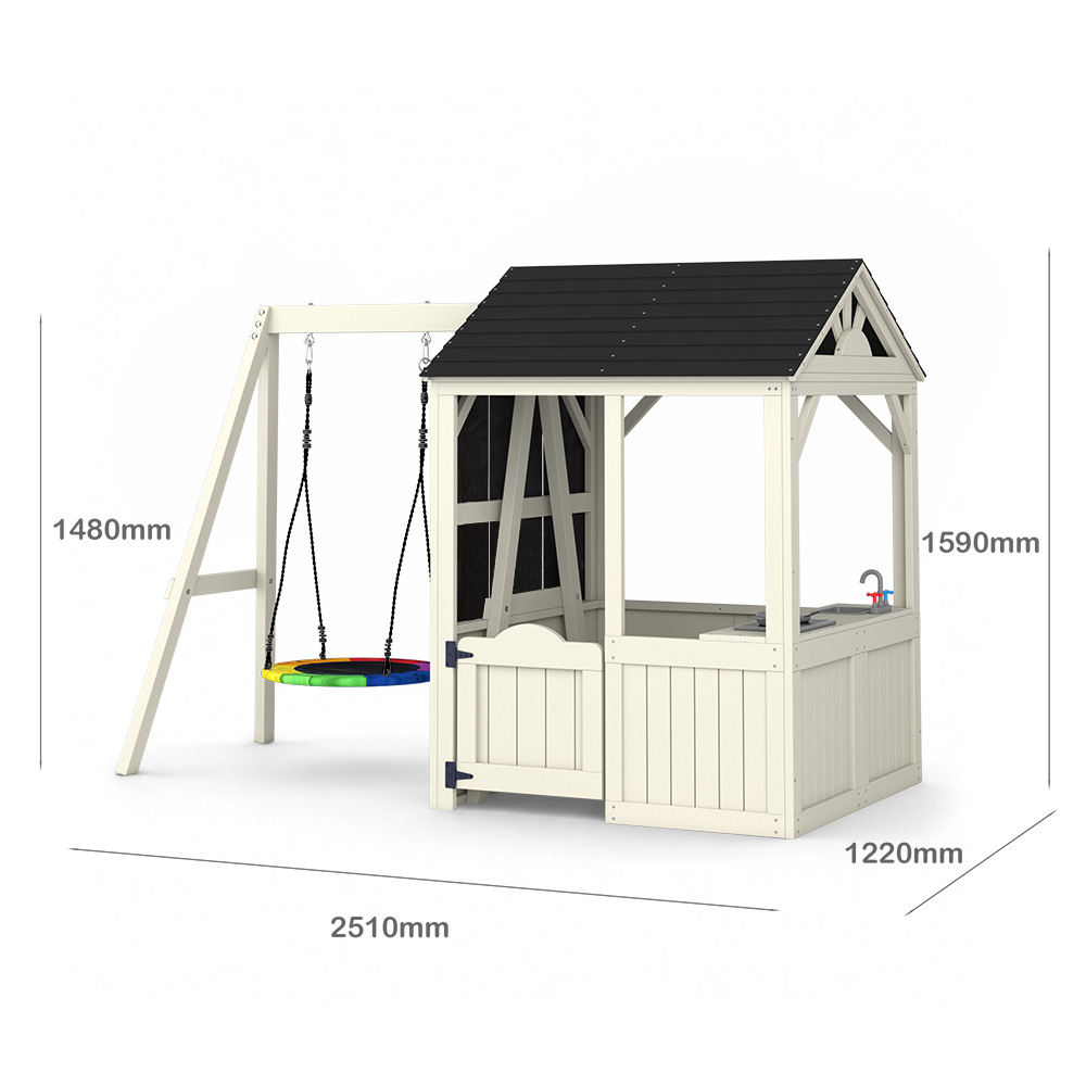 정원 건물 가구 어린이 놀이집 놀이터 역할놀이 야외 피 - Kids Outdoor Wooden Playhouse 리뷰 및 가격