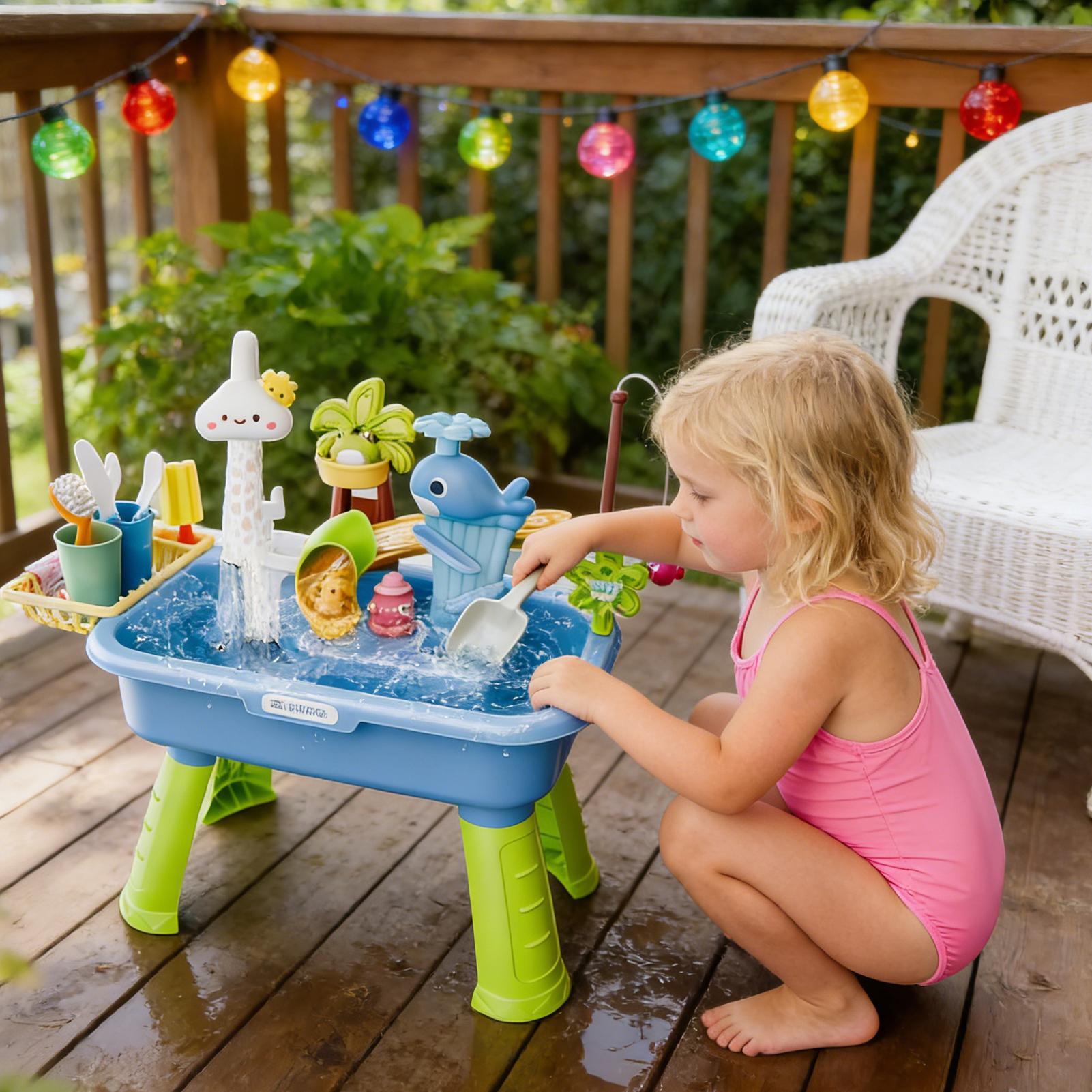 어린이 주방 장난감 전동 물놀이 장난감 분리형 테이블  - Kids Outdoor Water Table 리뷰 및 가격