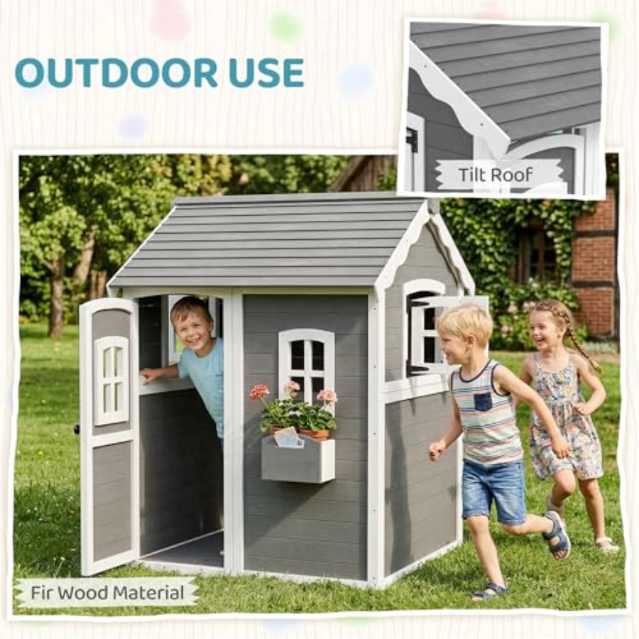 3~8세 어린이용 야외 목재 놀이집 (바닥, 문, 창문 - Kids Outdoor Flooring 리뷰 및 가격