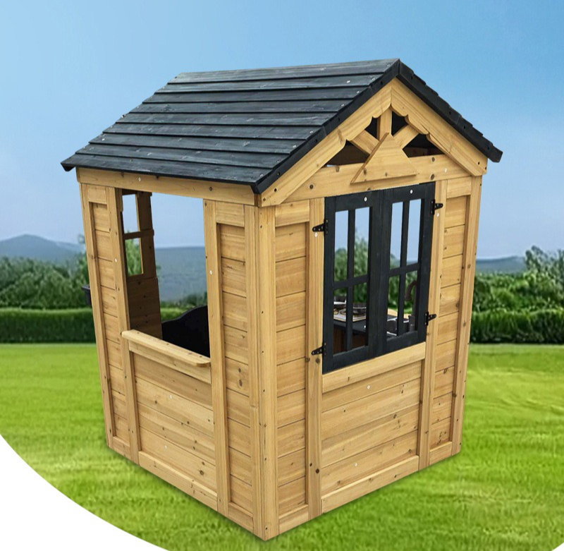 야외 정원 나무 어린이 역할놀이집 유치원 놀이집 놀이기 - Kids Outdoor Wooden Playhouse 리뷰 및 가격