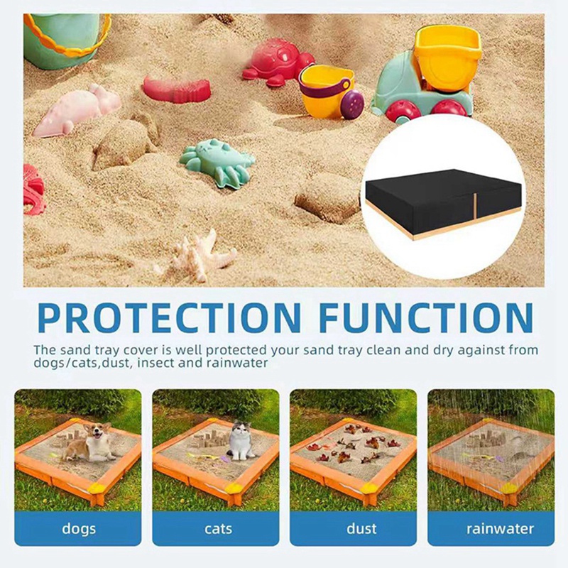 모래상자 커버, 튼튼한 사각형 모래상자 커버, 어린이  - Kids Outdoor Sandbox 리뷰 및 가격