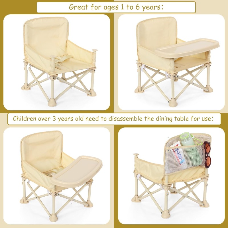 아기 야외용 비치 의자, 우산, 등받이, 포켓, 안전벨 - Kids Outdoor Seating 리뷰 및 가격