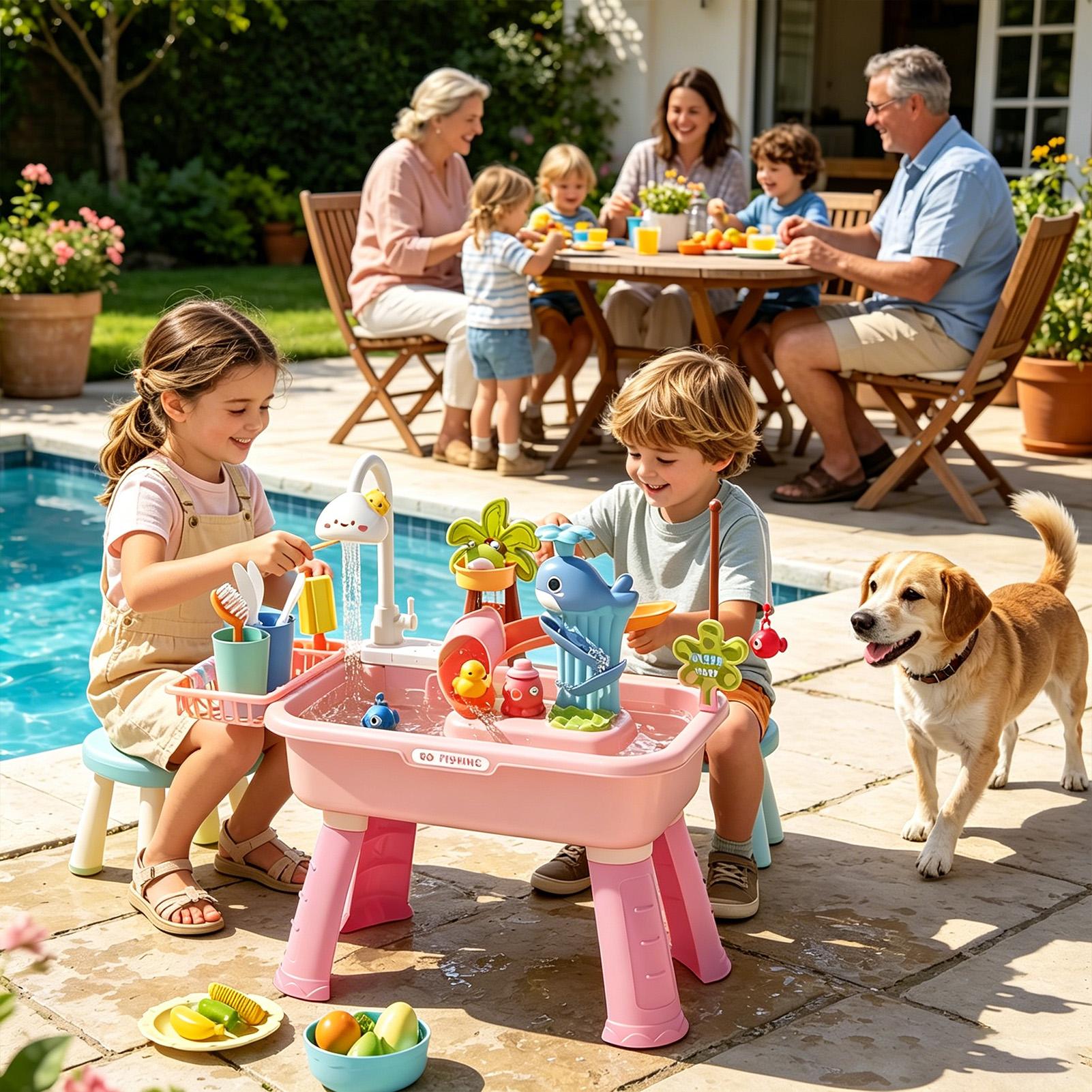 펌프가 있는 어린이 물놀이 테이블, 유아용 감각 놀이  - Kids Outdoor Water Table 리뷰 및 가격