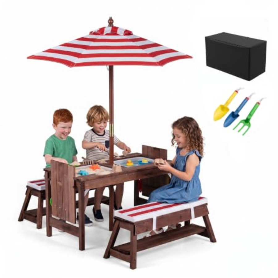 야외용 어린이 피크닉 테이블, 파티오/마당용, 나무로  - Kids Outdoor Table 리뷰 및 가격
