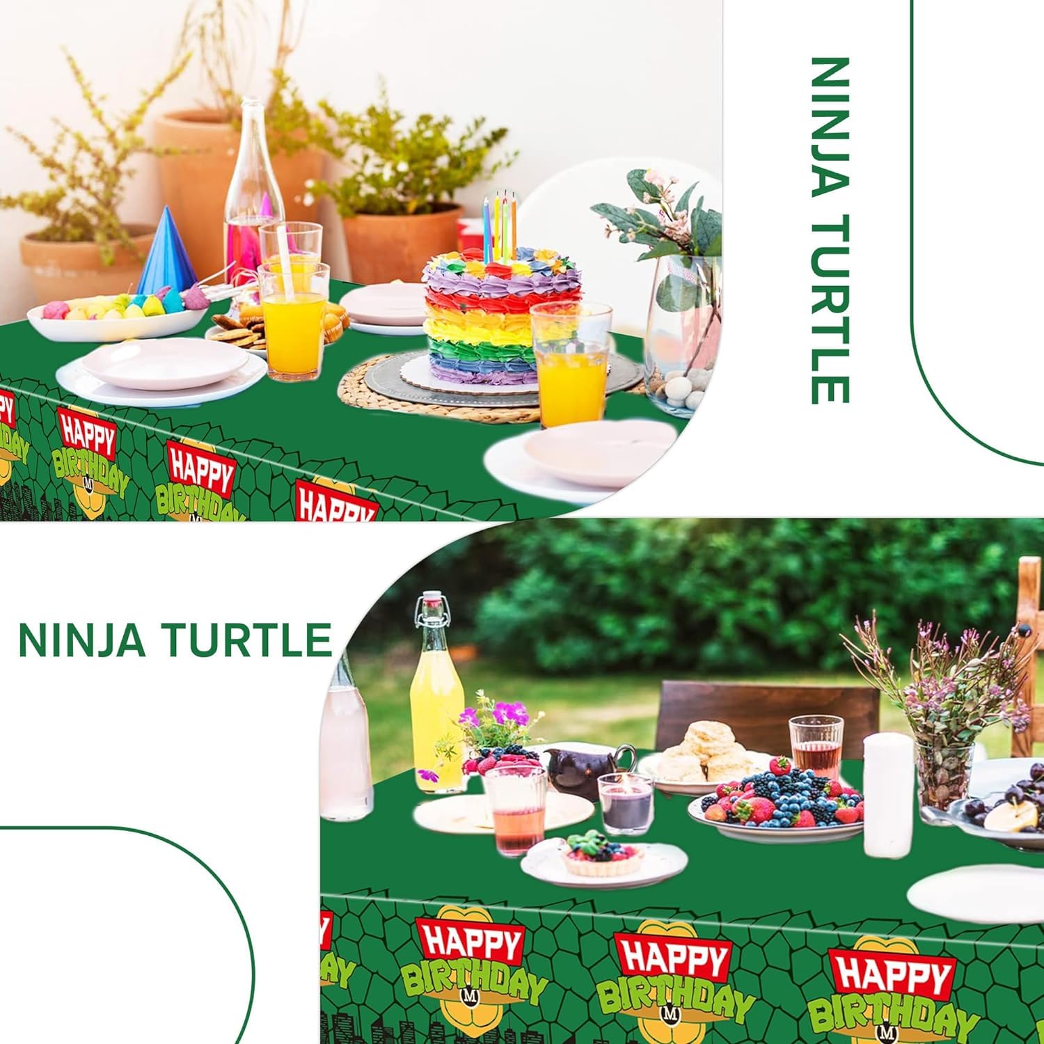 어린이를위한 닌자 거북이 식탁보 소년 생일 파티 만화  - Kids Outdoor Water Table 리뷰 및 가격