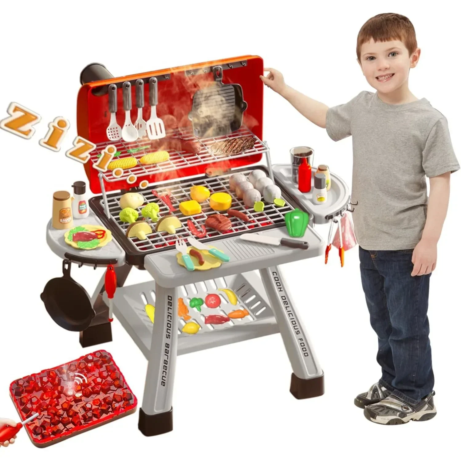 바베큐 그릴 장난감 세트 어린이 바베큐 척 연기 소리  - Kids Outdoor Bbq 리뷰 및 가격
