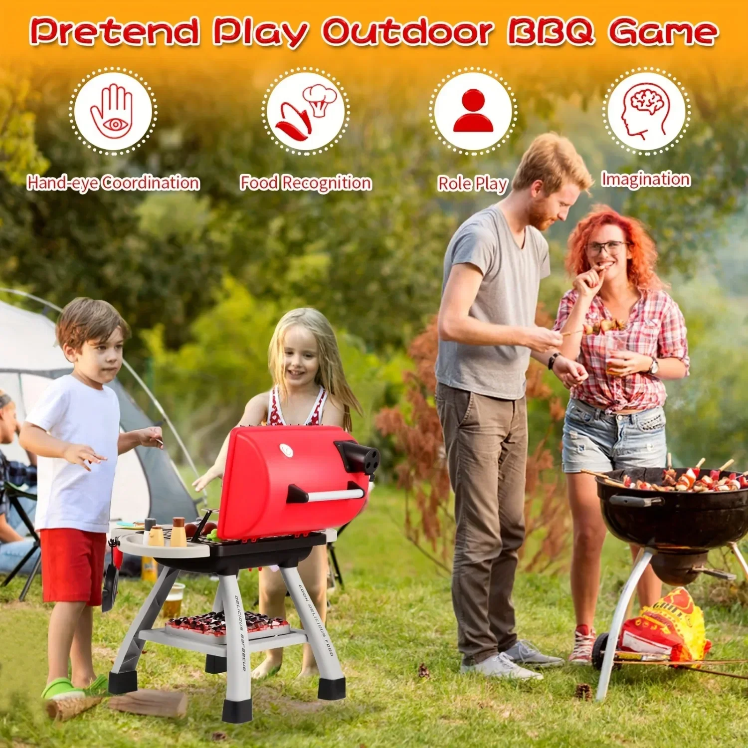 바베큐 그릴 장난감 세트 어린이 바베큐 척 연기 소리  - Kids Outdoor Bbq 리뷰 및 가격
