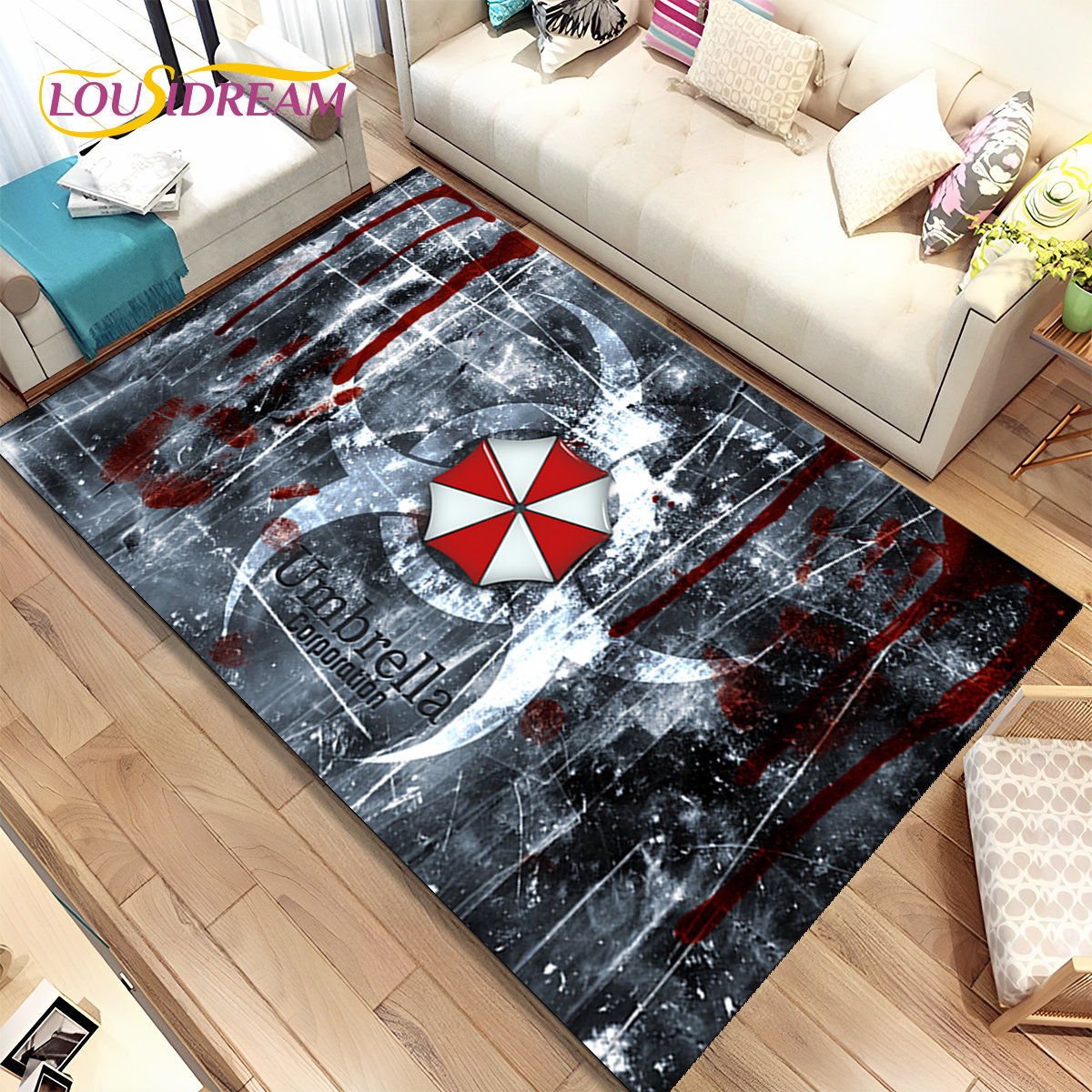 3D R-레지던트 이블 게임 게이머 지역 깔개, 거실  - Kids Outdoor Flooring 리뷰 및 가격