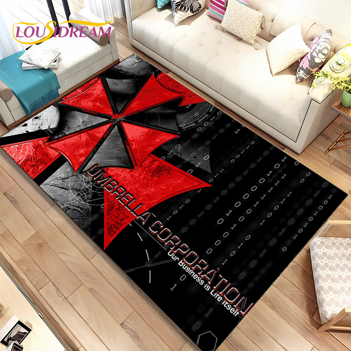 3D R-레지던트 이블 게임 게이머 지역 깔개, 거실  - Kids Outdoor Flooring 리뷰 및 가격