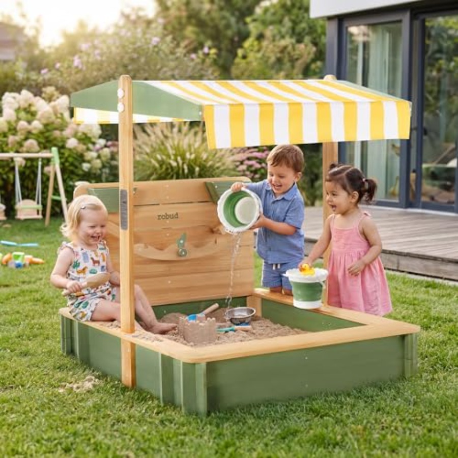 어린이용 야외 모래놀이터: 나무 재질, 녹색, 180도 - Kids Outdoor Seating 리뷰 및 가격
