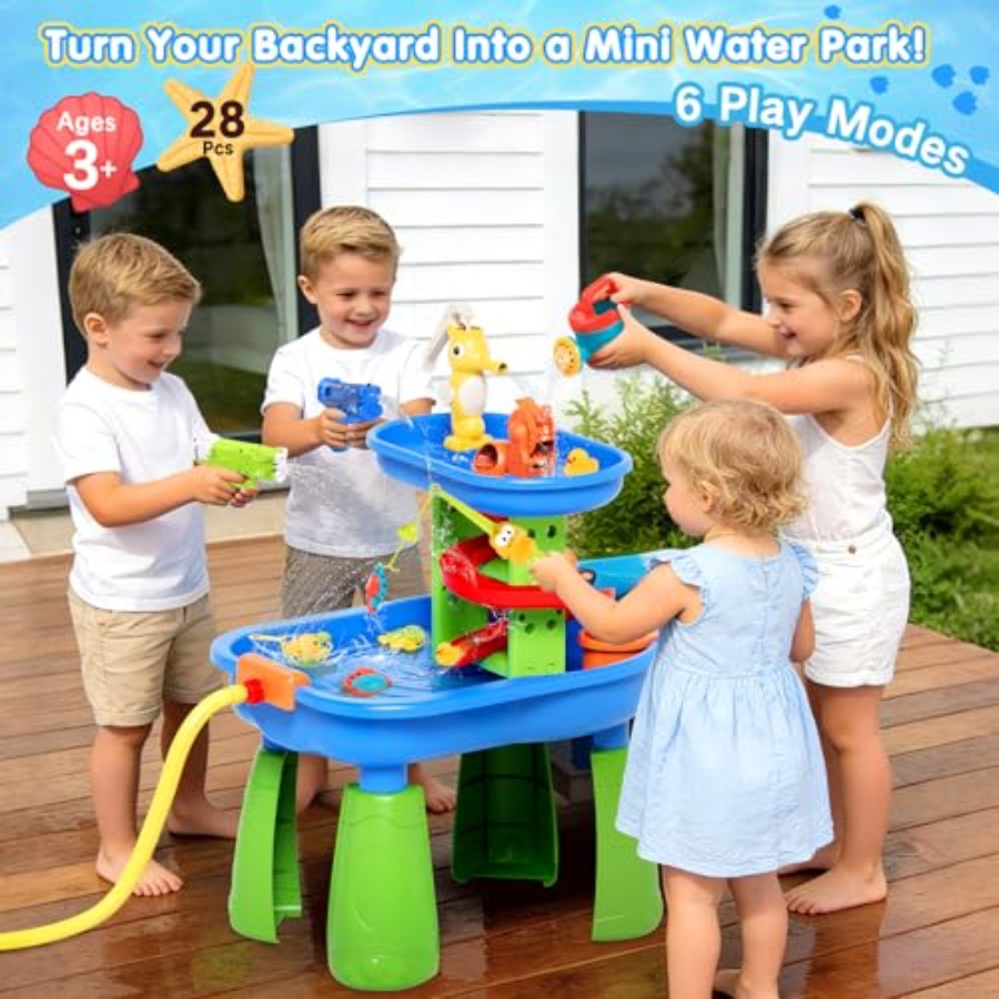 3~8세 어린이용 야외 물놀이 테이블, STEM 28P - Kids Outdoor Water Table 리뷰 및 가격