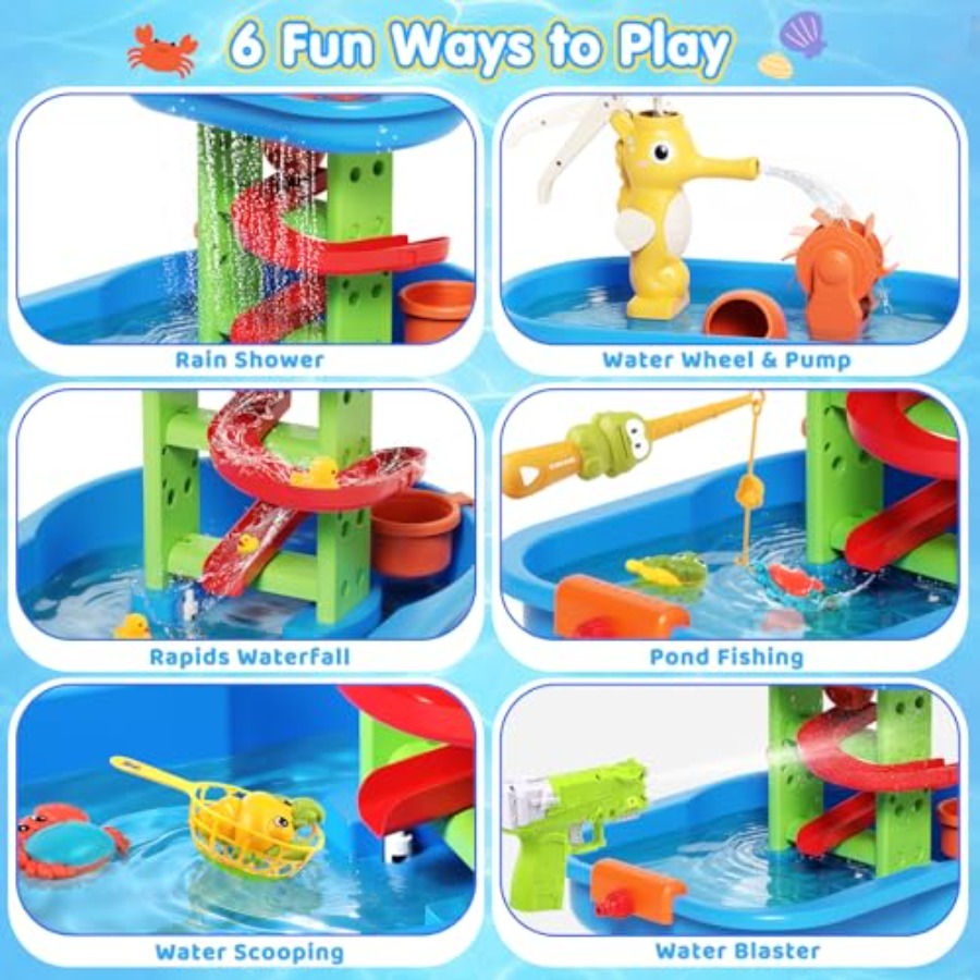 3~8세 어린이용 야외 물놀이 테이블, STEM 28P - Kids Outdoor Water Table 리뷰 및 가격