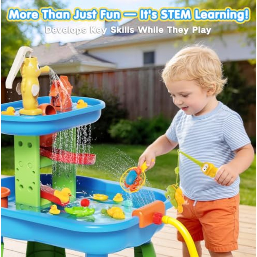 3~8세 어린이용 야외 물놀이 테이블, STEM 28P - Kids Outdoor Water Table 리뷰 및 가격