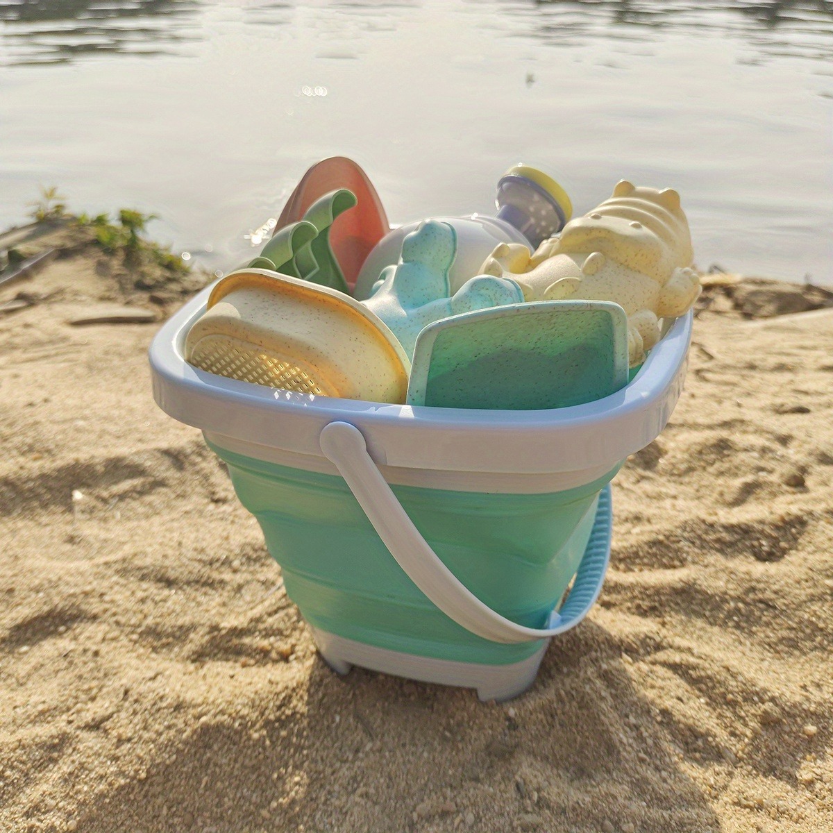 11 PCS 해변 모래 놀이 물놀이 세트 접이식 양동이 - Kids Outdoor Sandbox 리뷰 및 가격