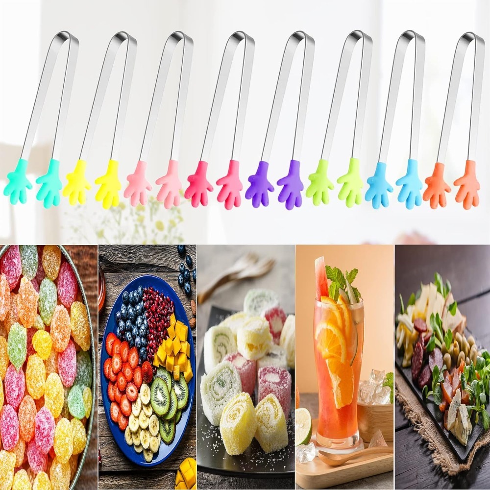 8PCS 실리콘 미니 집게 5 인치 손 모양 음식 집게 - Kids Outdoor Bbq 리뷰 및 가격
