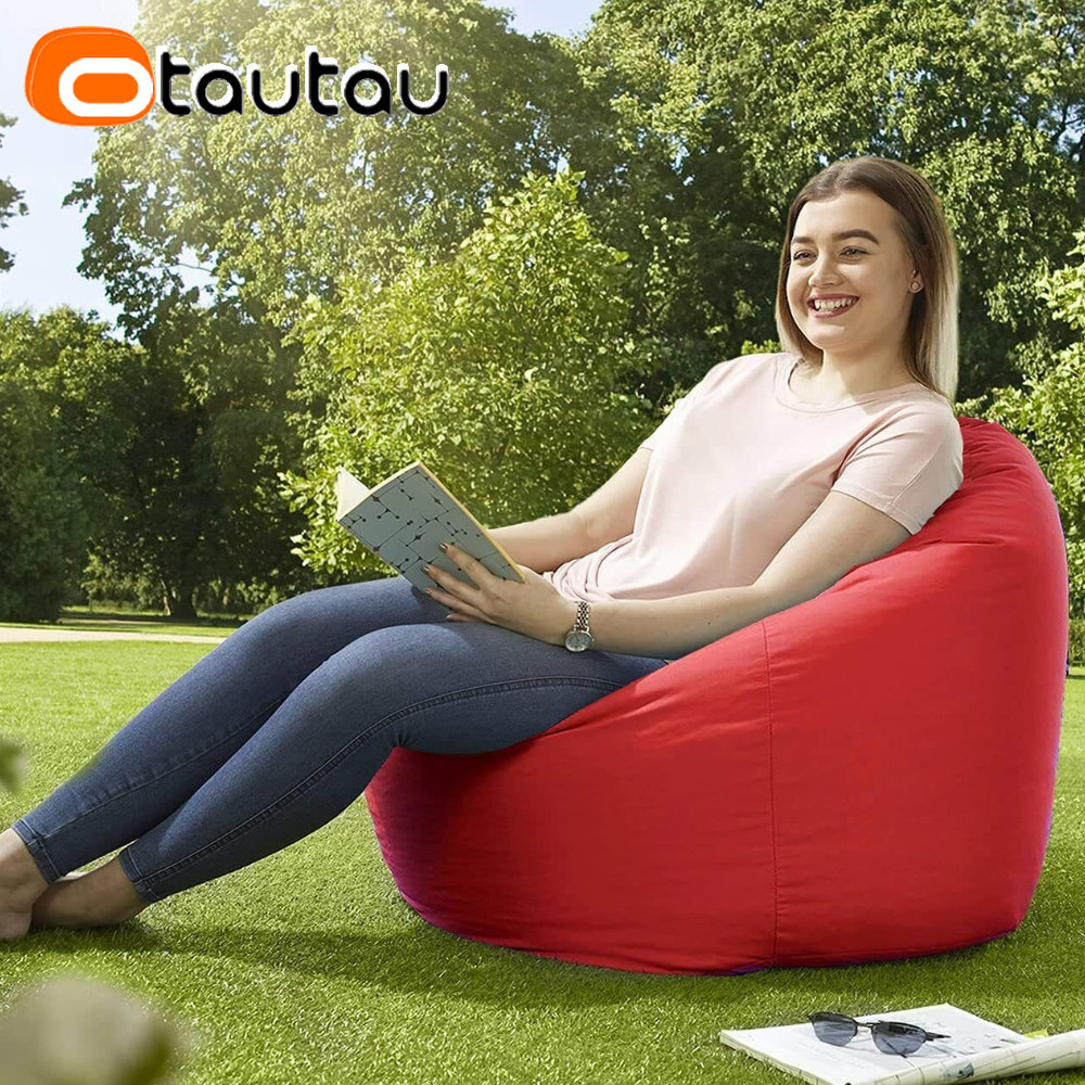 OTAUTAU 야외 방수 콩 가방 커버 필러 없음 정원 - Kids Outdoor Lounge Chair With Umbrella 리뷰 및 가격